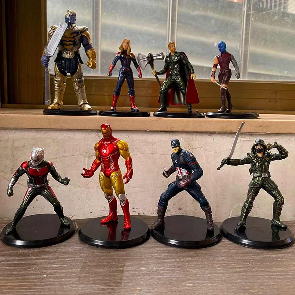 

6Pcs/Set Marvel Avengers : Infinity War Iron Man Captain America Ant Man Thanos Thor Figure Model Toy Gift