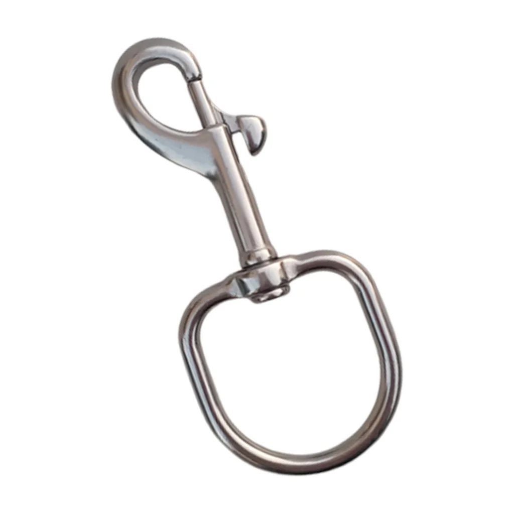 

Stainless Steel Swivel Eye Snap Spring Hook for Scuba Diving Keyring