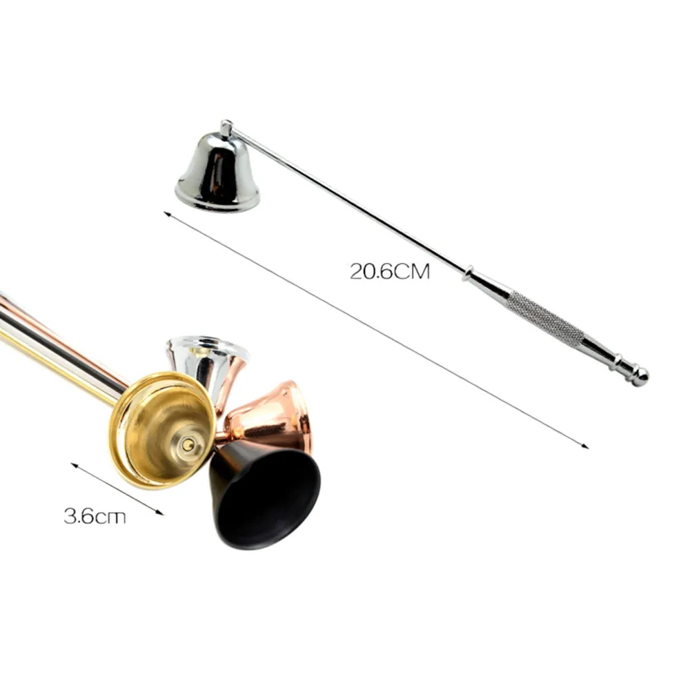 

Stainless Steel Smokeless Candle Wick Bell Snuffer Home Hand Put Off Tool Kit Candle Accessories Holders