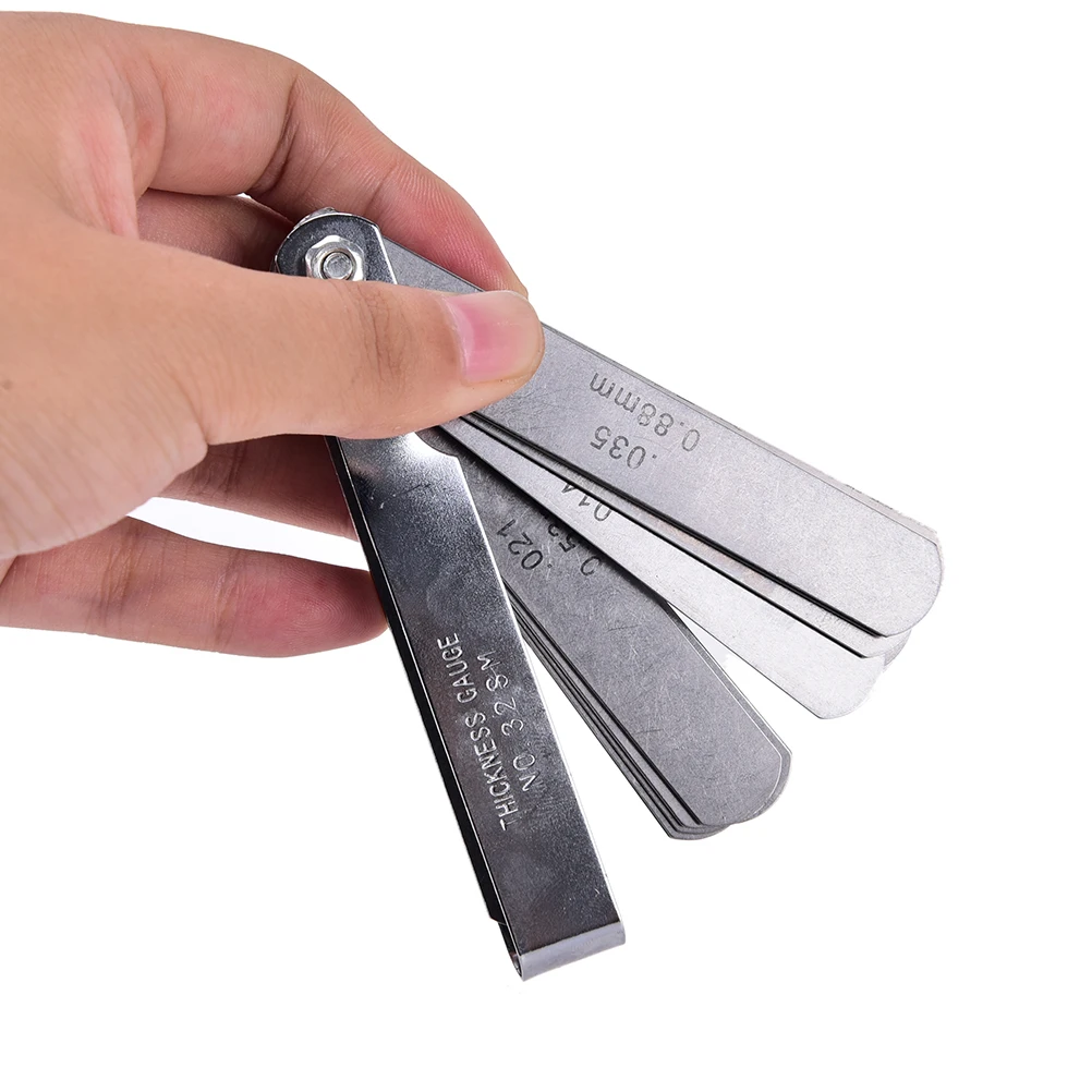 32 лезвия толщиномер 1 комплект гитары лезвие щупа набор метрический измерения
