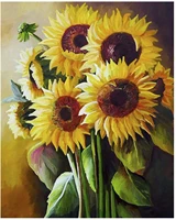 sunflower painting by numbers for adults diy oil painting kitsgeboor paint by number kit on canvas for home wall 16inchx20inch