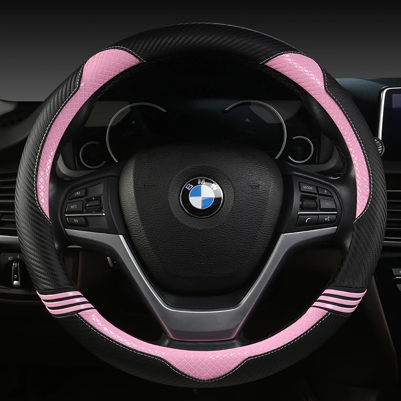 

38CM PU Leather Car Steering Wheel Cover For BMW f30 f10 e46 x5 e70 x1 x3 e39 x5 x4 f11 all models Car-Styling