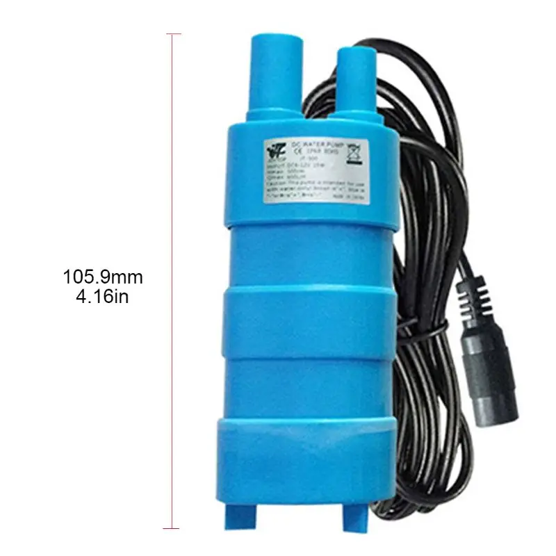 Мерцающий погружной микро-насос DC 12 В 5 м 600 л/ч бесшумные аквариумные аксессуары