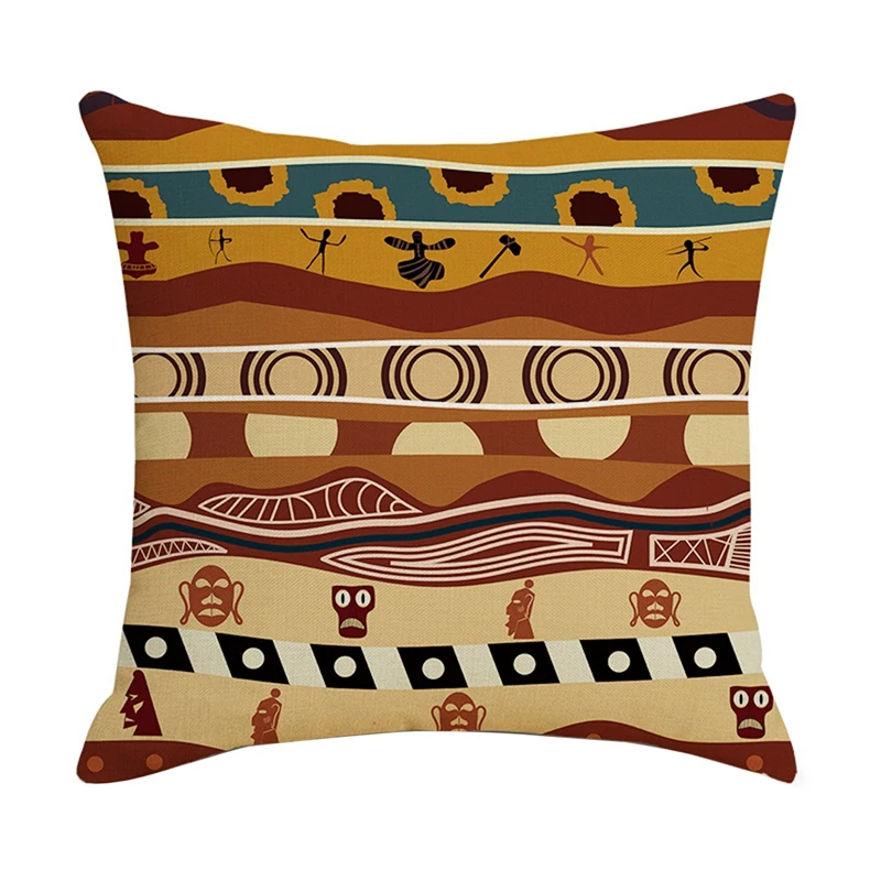 4 шт. льняные наволочки для подушки с принтом | Дом и сад