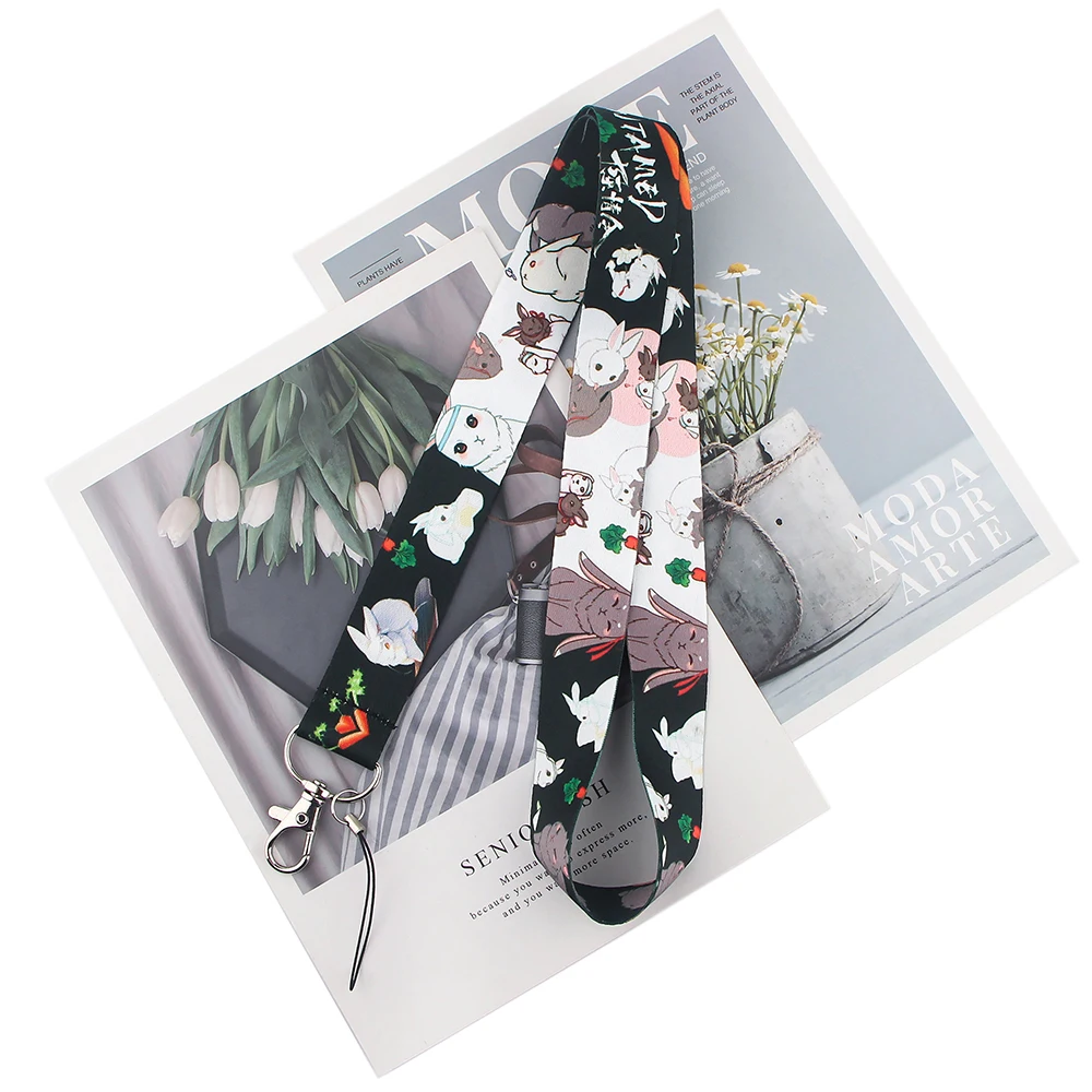 Креативный шнурок ER537 с милым Кроликом держатель для карт подвешивания на шею