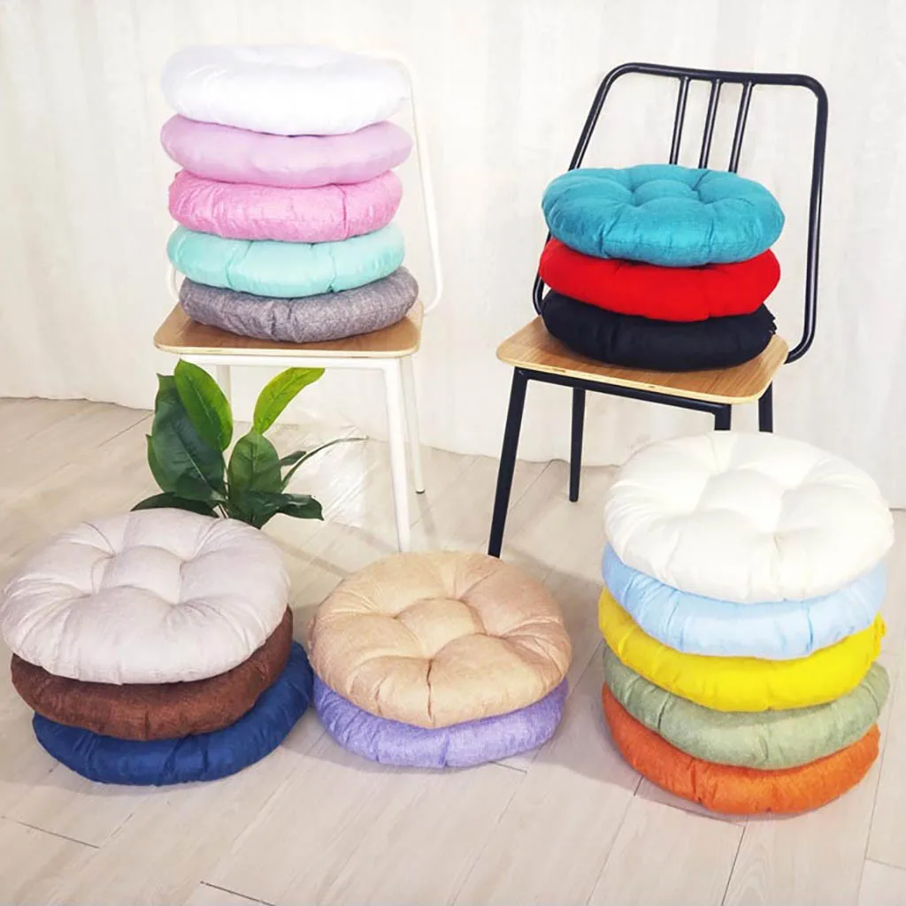 

Round Cotton And linen Style Cushion Round Meditation Chair Cushion 40*40cm Tumbonas Para Jardin CojÃ­n Chair Cushion