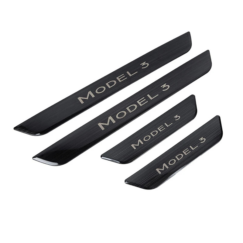 

Model3 Door Sill Decoration Wrap Cover For Tesla Model 3 2021 Accessories Pedal Protection Strip Model Three Carbon Fiber