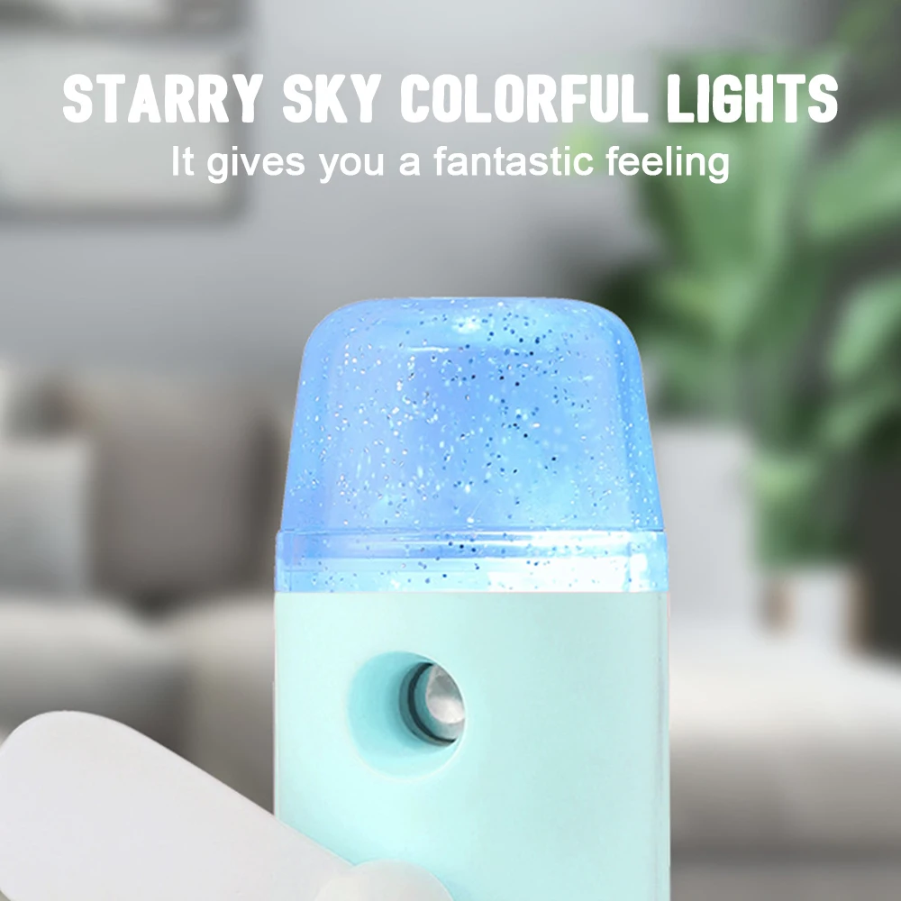 

Summer Portable Mini Fan Fans For Home OfficeDesk Desk Travel USB Rechargeable Fan Handheld Spray Humidification Fan