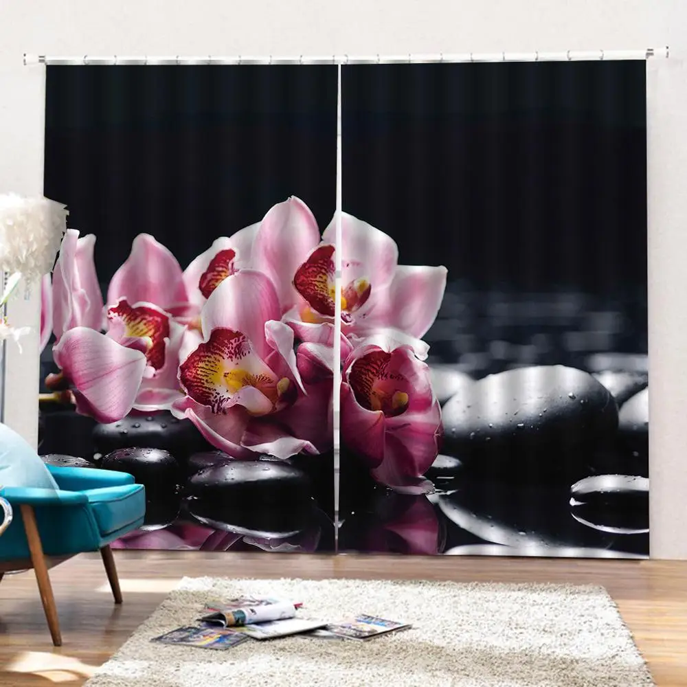 Шторы Cortinas Индивидуальный размер роскошные затемняющие 3D оконные шторы для