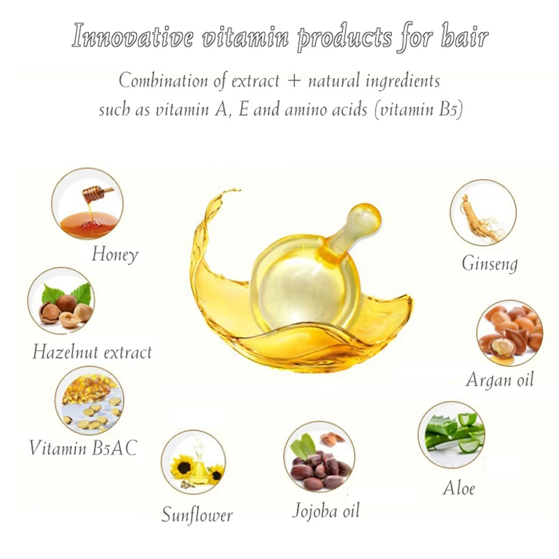 10 шт гладкие шелковистые волосы Витаминная капсула Кератиновый комплекс масла