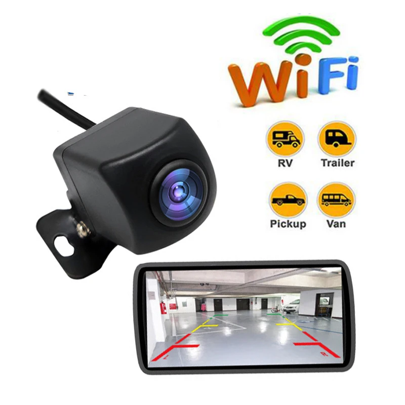 170 широкоугольная Автомобильная камера заднего вида с Wi Fi видеокамера HD