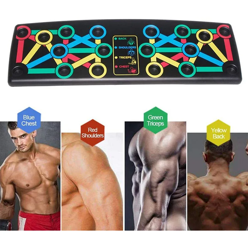 Push-up Rack Board Mat Push Up Bar Set Multi-Function Fitness Tool Home Gym Chest Muscle Grip Training and Exercise Equipment | Спорт и