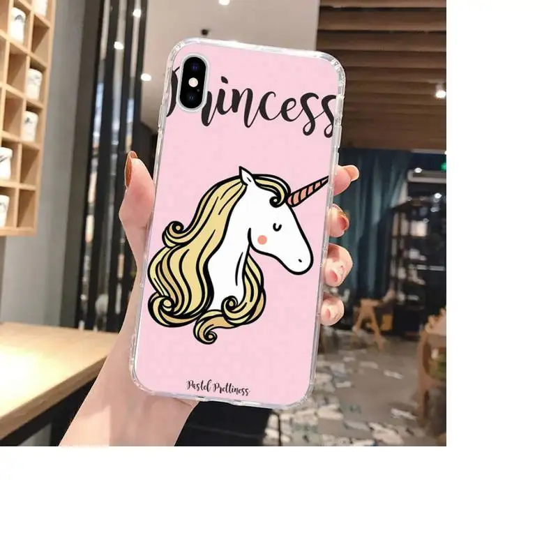 

Unicorn Cartoon Funny Horse Phone Case For Clear-Iphone 5 5s se 6 6s 7 8 11 12 X Xs Xr Pro Plus Max Mini Cover