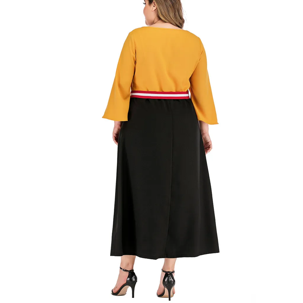 Женское платье с длинным рукавом круглым вырезом и лепестками|Женские платья| |