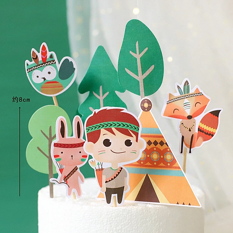 Панда медведь Лев украшение лягушка слон для детского дня вечеринка торт Топпер