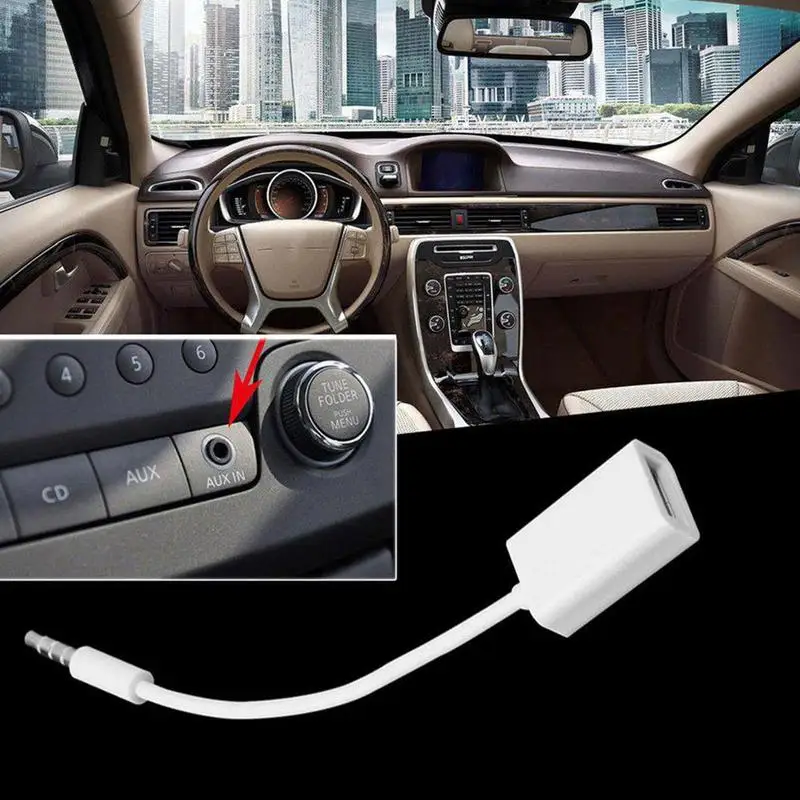 35 мм аудио разъем к USB 20 Мужской Кабель переходник для зарядки автомобиля iPod шнур