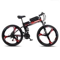 21 speed folding mountain electric bicycle 36v10ah power assisted electric bicycle double shock absorbing electric bicycle
