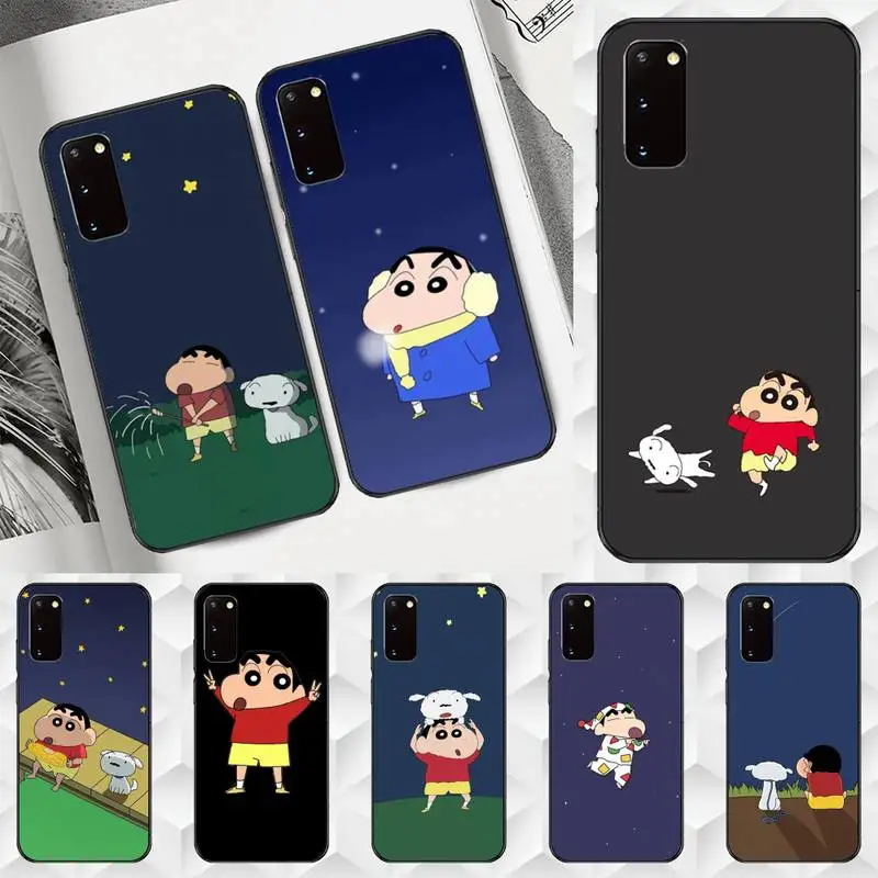 

Cartoon Crayons Shi-cute-Chan Phone Case for Samsung A71 A80 A91 A01 A02 A11 A12 A21 A31 A32 A20E soft cover funda