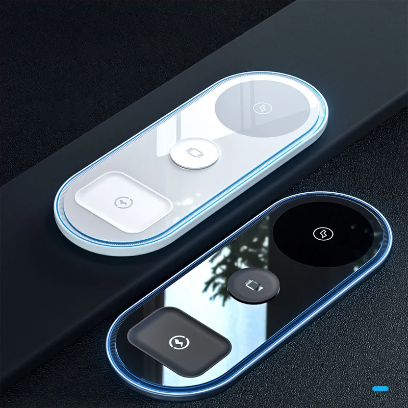 

Беспроводная зарядка, 15 Вт Беспроводное зарядное устройство для iPhone 12/11 Беспроводная зарядка для наушников/Часов Быстрая зарядка