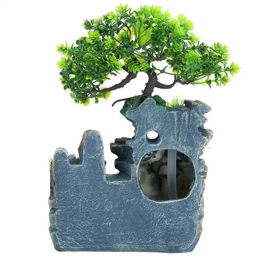 Настольный фонтан водопад домашний декор Feng Shui настольное украшение миниатюрный