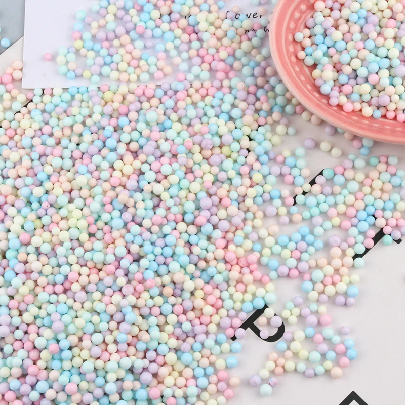Colorful Polystyrene Styrofoam Balls Bottle DIY Snow Mud Particles Accessories Slime Mini Tiny Foam Beads Filler 5g | Дом и сад