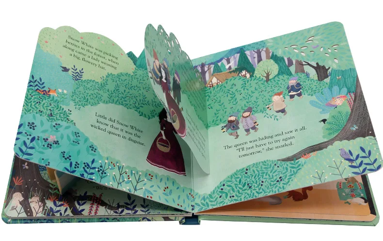 Usborne Peep Inside A сказочная белоснежная принцесса белые английские книжки с откидным