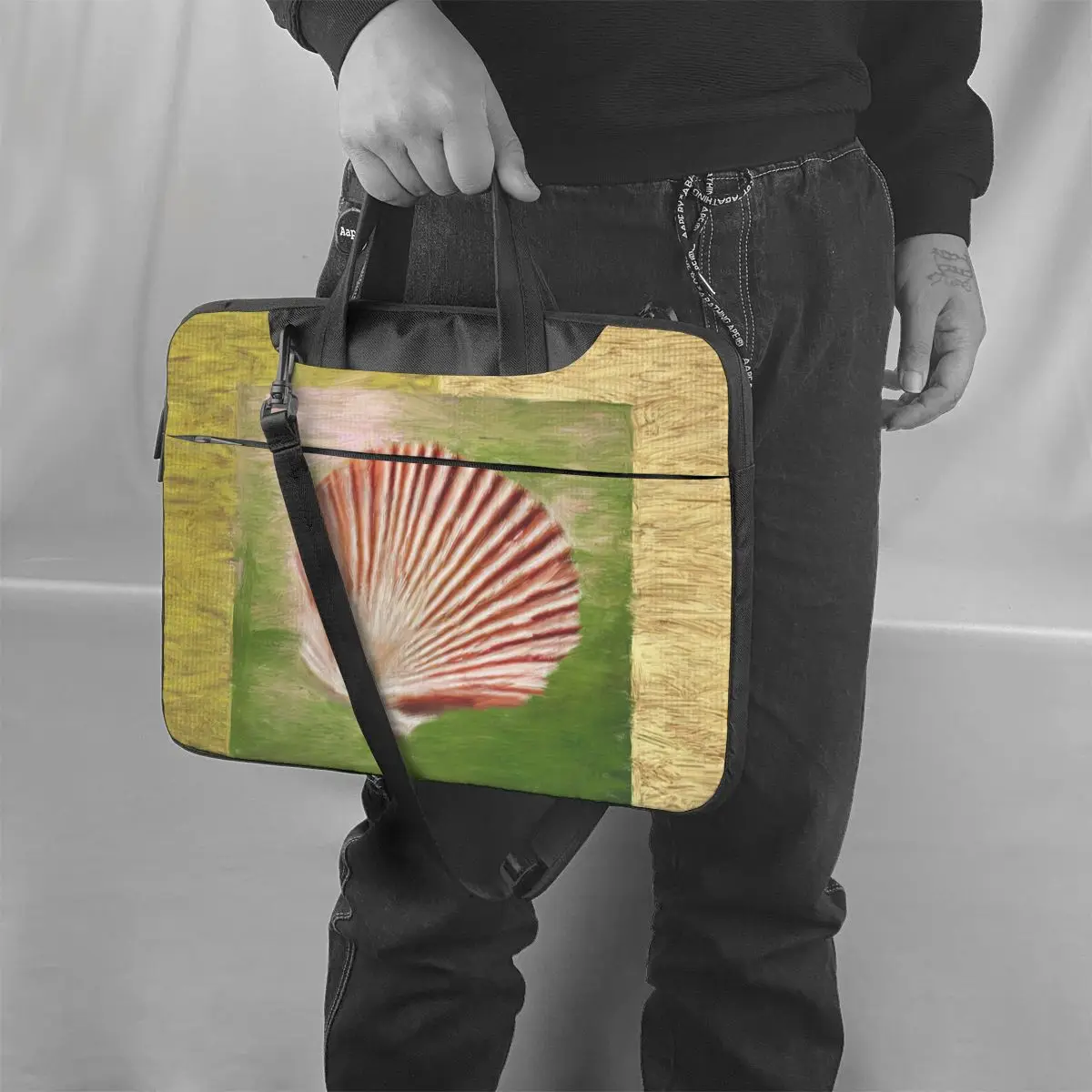 

Seashells Laptop Bag Case Soft Business Computer Bag With Handle Shockproof Laptop Pouch