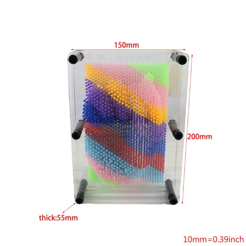 

Plastic 3D Clone Fingerprint Needle Painting Jokes Toy Game Shape Pin Art Needle Model building blocks