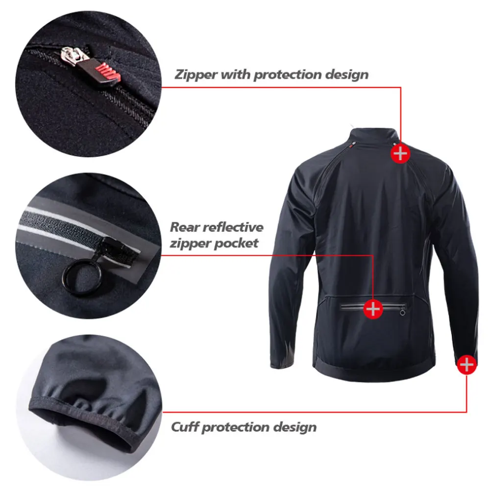 Футболка RION Мужская велосипедная со съемными длинными рукавами светоотражающая