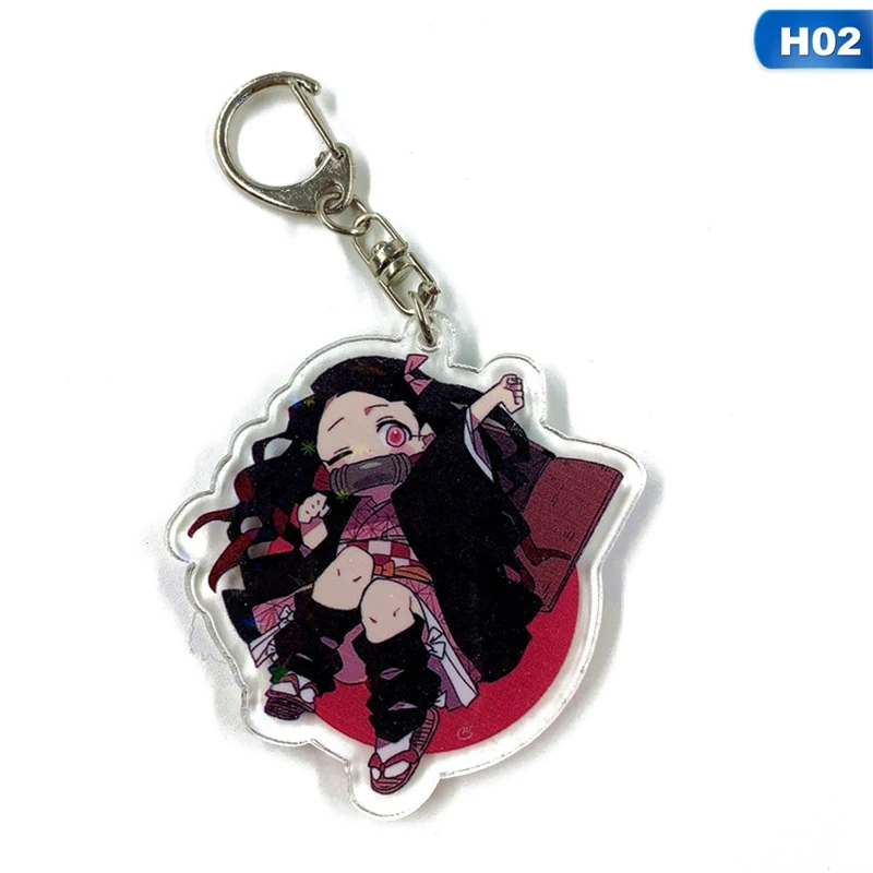 KEY5040H02 Аниме демон убийца: Kimetsu no Yaiba акриловый брелок для ключей Косплей Аниме Подарки - Цвет: KEY5040H02