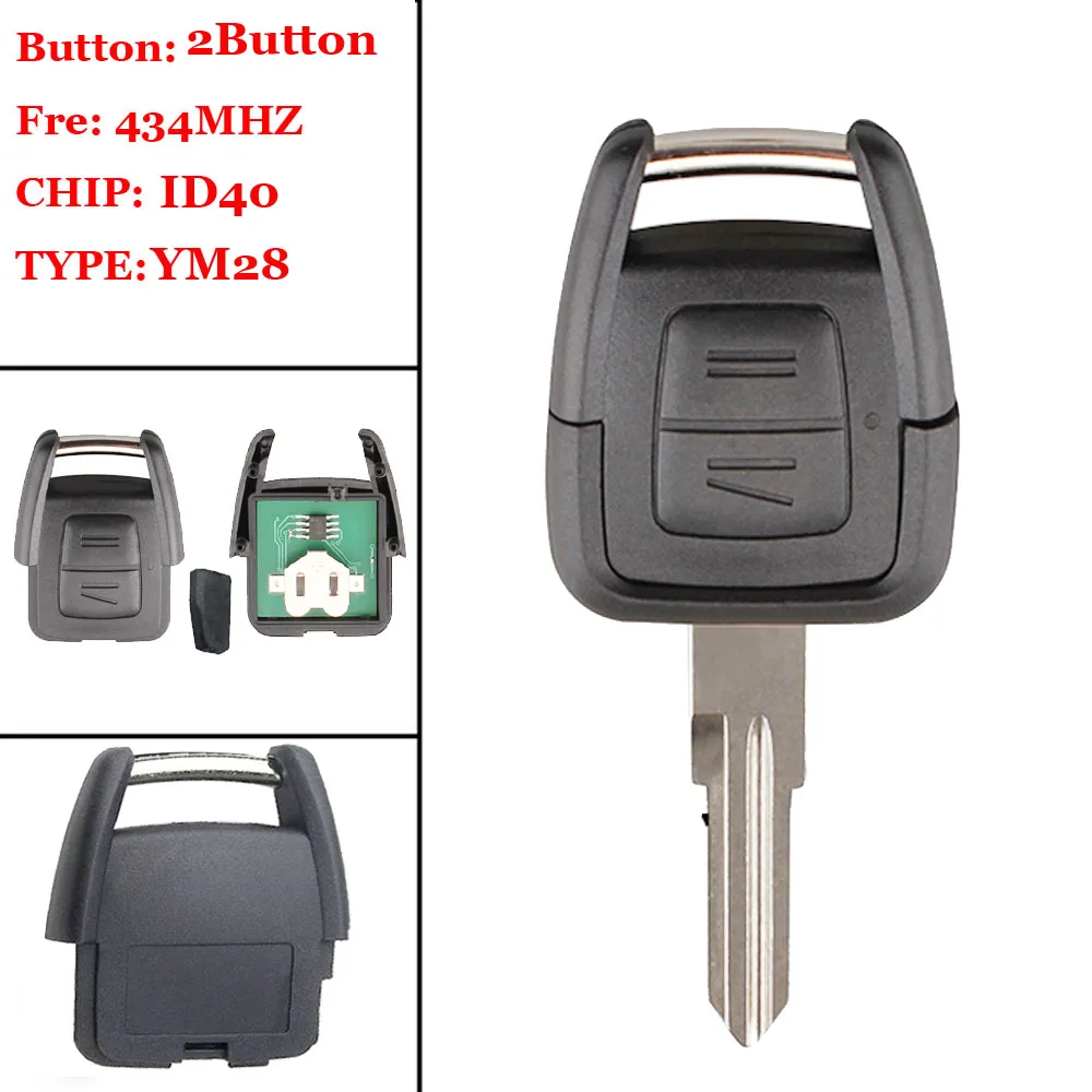 XNRKEY 2-кнопочный дистанционный ключ для OPEL/VAUXHALL автомобильный Vectra Zafira Omega Astra CE0682 433
