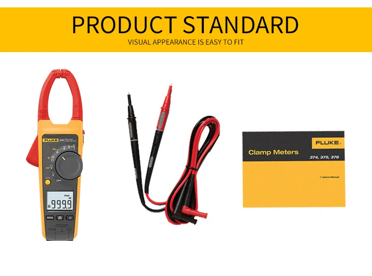 Fluke 376 True RMS 1000A AC/DC токоизмерительный прибор с отслеживаемым NIST калибровочным