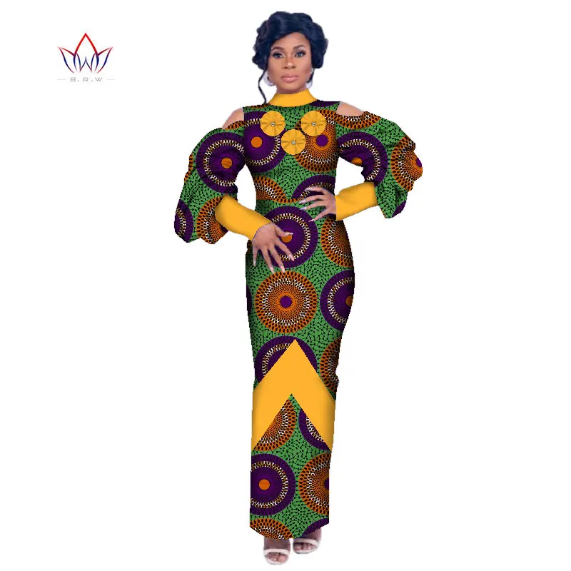 Женское платье макси с пышными рукавами длинное из Анкары длинным рукавом в