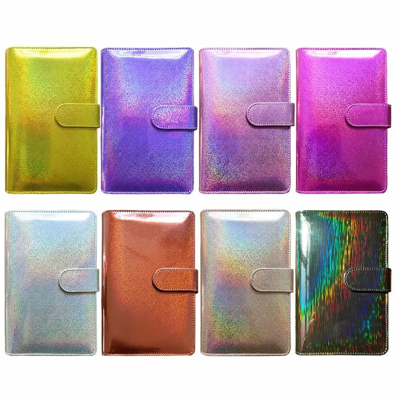 

A6 Leather Loose Leaf Refill Notebook Cover Spiral Binder Macaron Colourful Planner Book Replacement Cover Kawaii Stationary