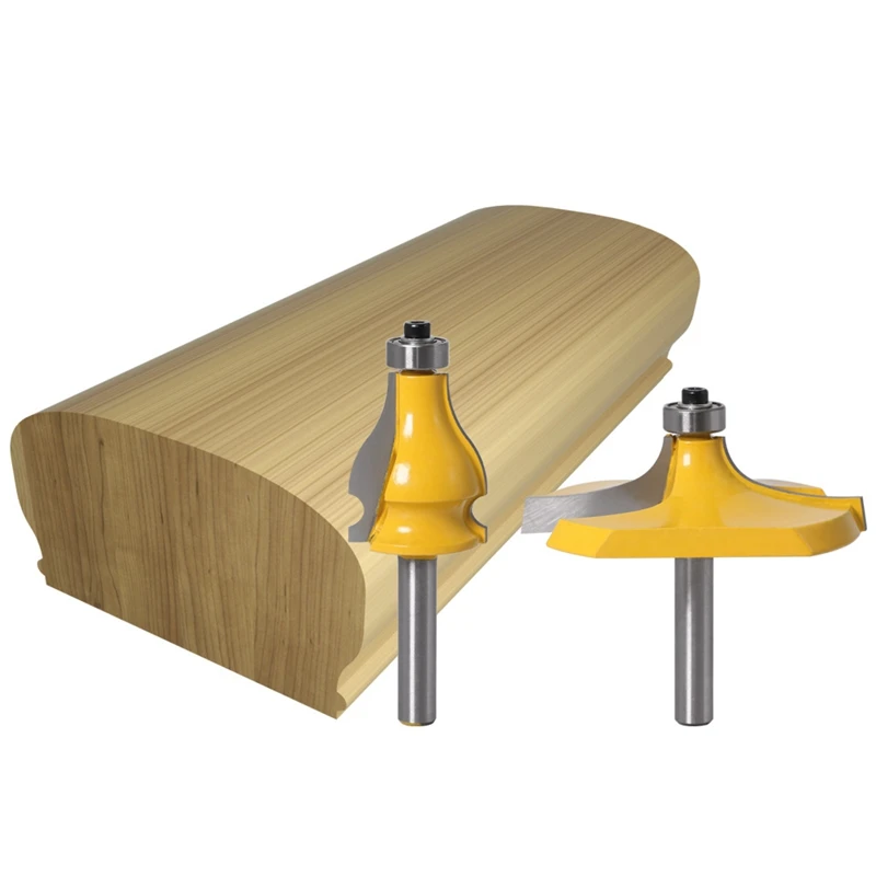 

2PC 8mm Shank Handrail Router Bit Set Line Knife Woodworking Cutter Tenon Cutter Woodworking Tools