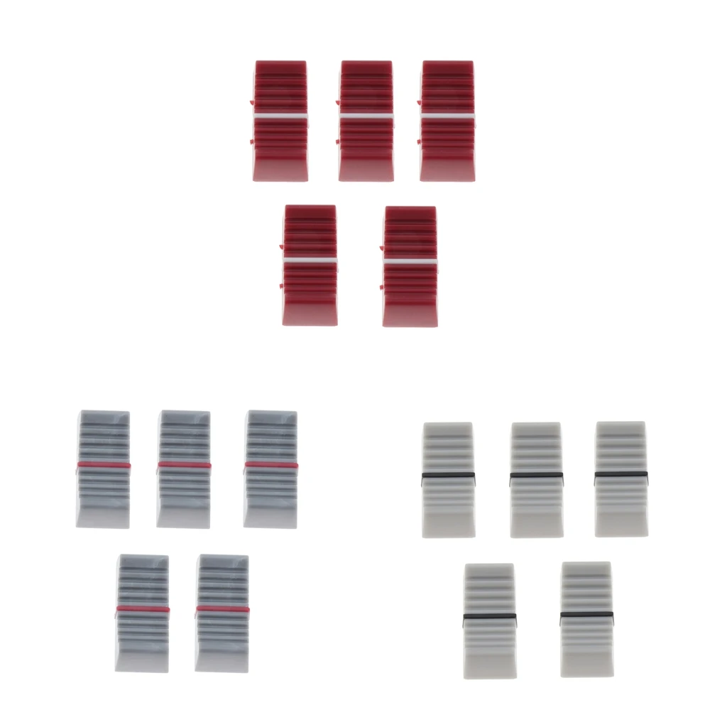 5x Knob Caps Slide Potentiometer Mixer Fader Cap Red/Dark Gray/Light Gray | Спорт и развлечения