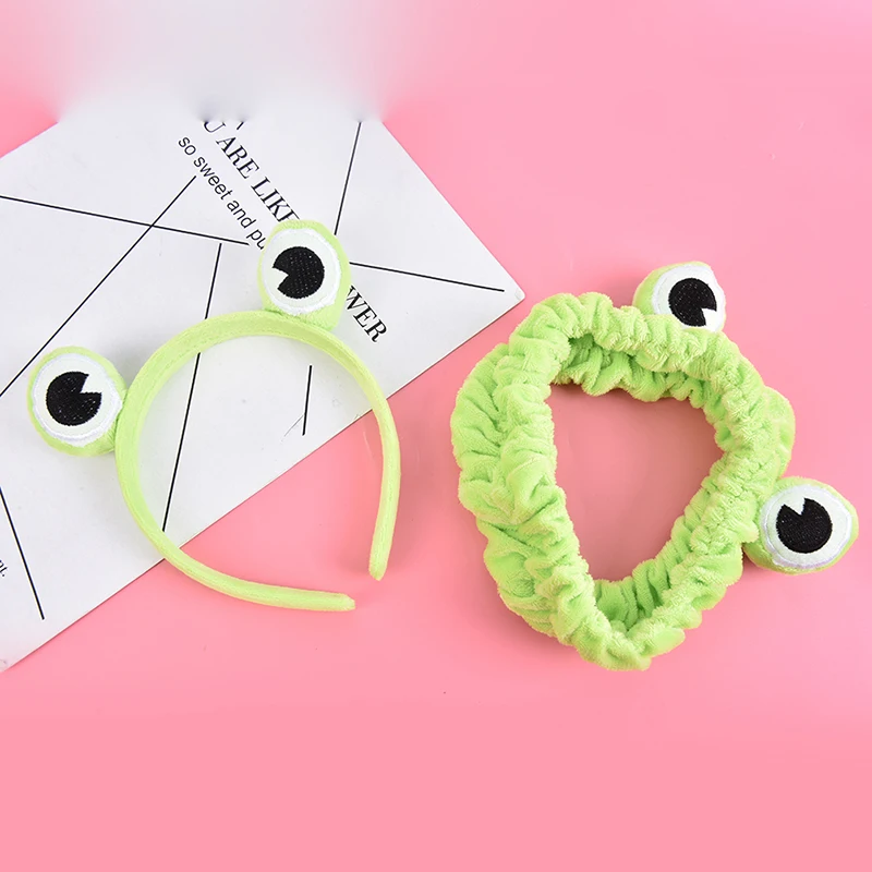 

Cute Girls Hair Bands Women Hair Accessories Hairband Funny Frog Makeup Headband Wide-brimmed Elastic Hairbands