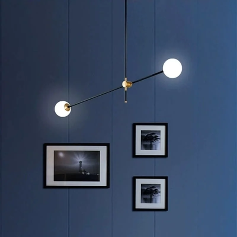 Подвесная люстра в стиле пост-модерн железный потолочный светильник с Простыми