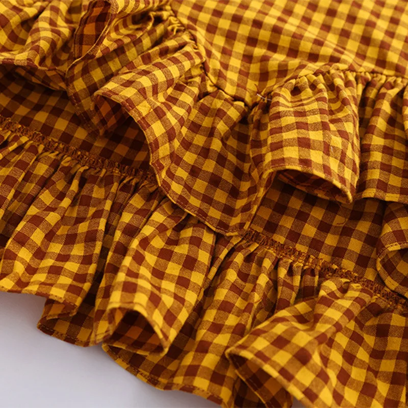 

Children's Clothing 2021 Summer New Girls Sleeveless Dress Fashion Plaid Suspenders Ruffle Skirt Princess Skirt Baby Girl Dress