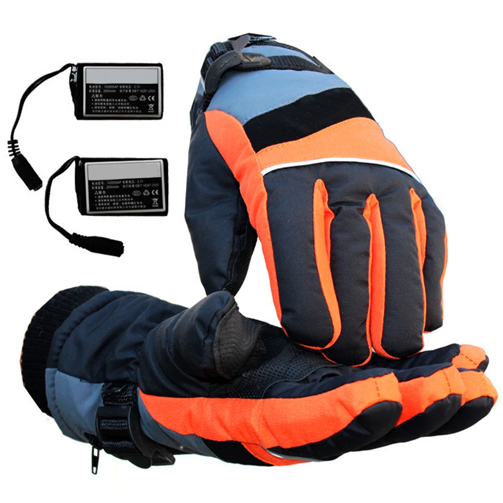 

2021 New Winter Heated Gloves Thermal Waterproof Rechargeable Heating Gloves Hand Warmer Cycling Skiing Winter Motorcycle Gloves