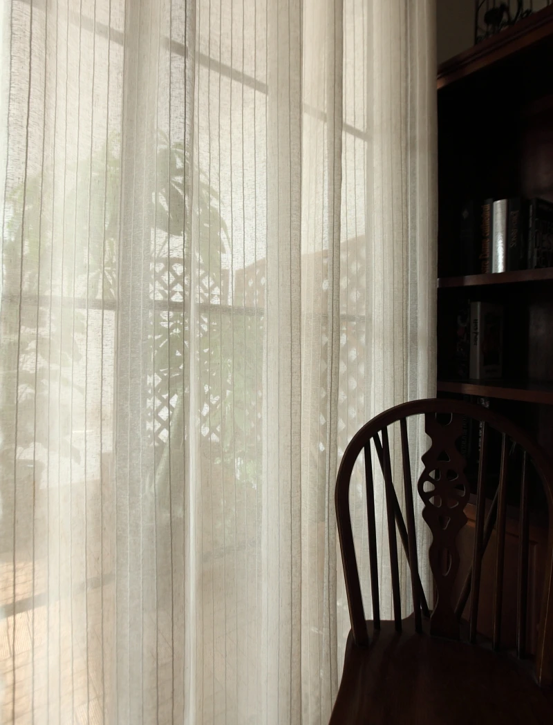 Linen stripe curtain yarn For Living Room Striped white bedroom Window Drapes Bedroom Kitchen curtains kids | Дом и сад