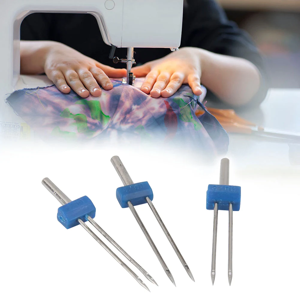 3 шт. двойной иглы домашняя швейная машина шпильки микс Размеры 2/3/4 мм