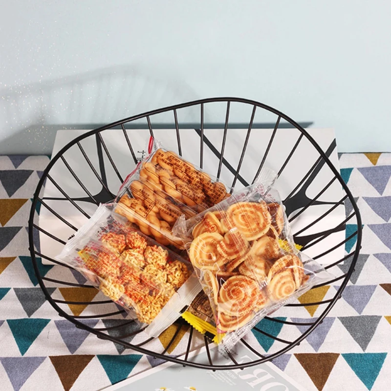 Металлическая корзина для хранения фруктов и овощей в скандинавском стиле