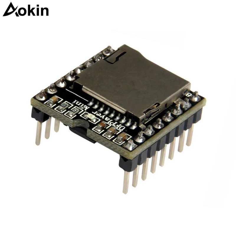 5 PCS U Disk Mini MP3 DFPlayer Player Module Audio Voice Board Shield For Arduino UNO DFPlaye MP3 Player Module Support TF Card