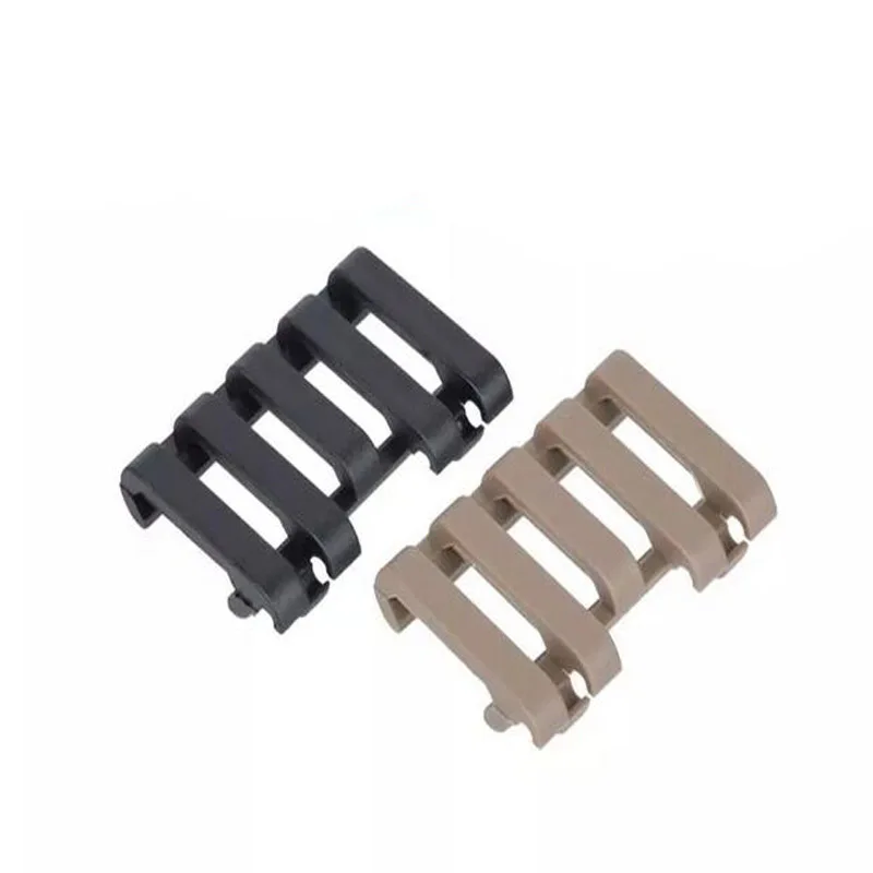 

Tactical 5 Slot Rail Cover Fix Flashlight Switch Tail With Wire Loom Flashlight For all 20mm Rail Mouse Tail Thread Clip