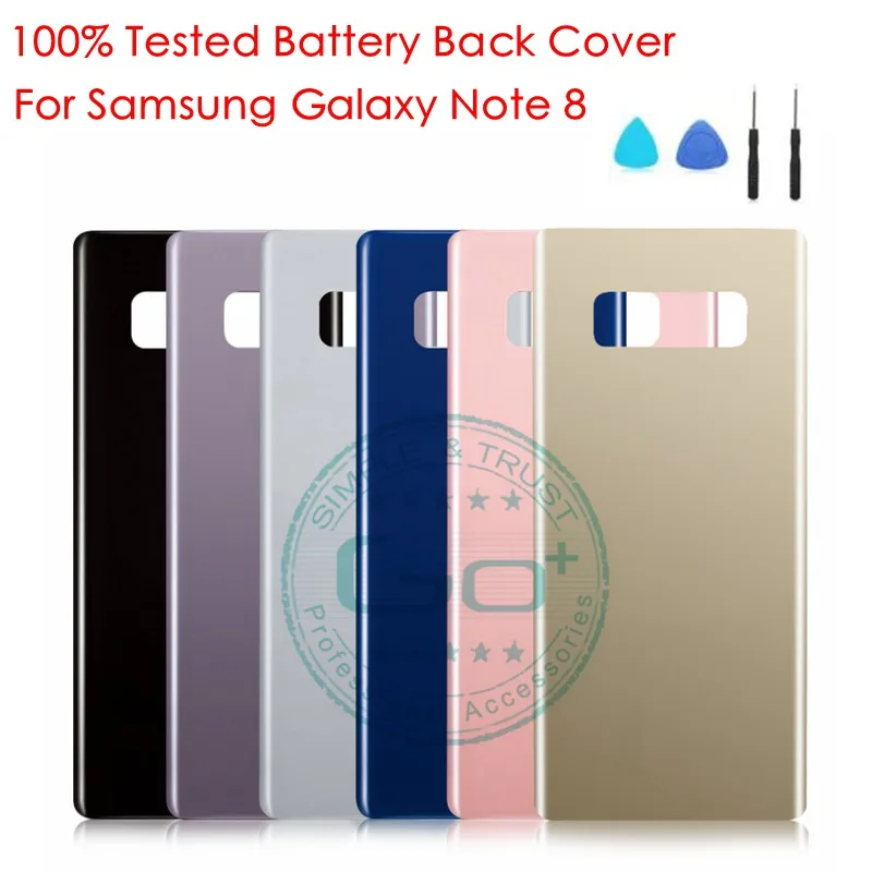 Для Galaxy Note 8 Задняя крышка батареи стекло + пластик ПК для samsung N950F задняя корпуса