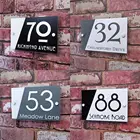 DIY номер дома номер квартиры номера внешнего дома номер дома знак имя табличка адрес табличка современный стеклянный стол