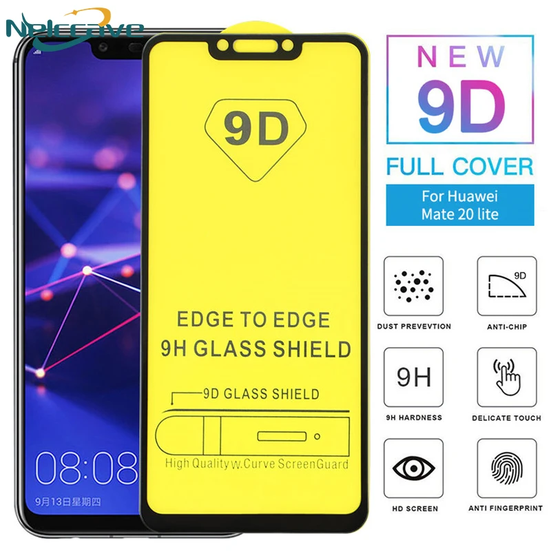 10 шт. 9D изогнутые, с полным охватом из закаленного стекла для huawei P Smart Plus mate 20 Lite 10 Pro 9 Защитная пленка для экрана