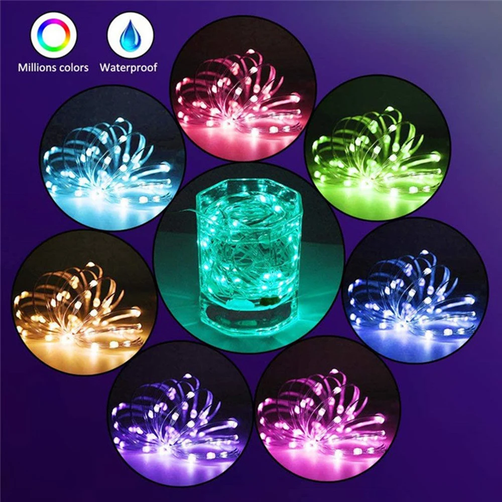 

Led String Lights for Indoor Outdoor Twinkle Lights USB Hanging String Lights Color Changing Bluetooth APP Phone Starry Lights