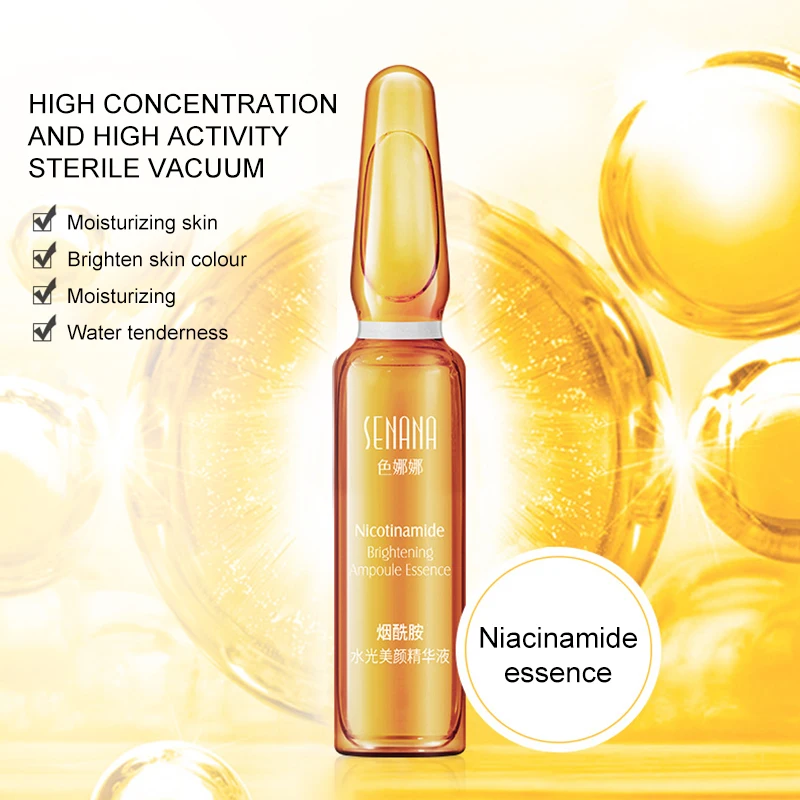 Никотинамид отбеливающая лицевая сыворотка ампулы увлажняющий крем анти